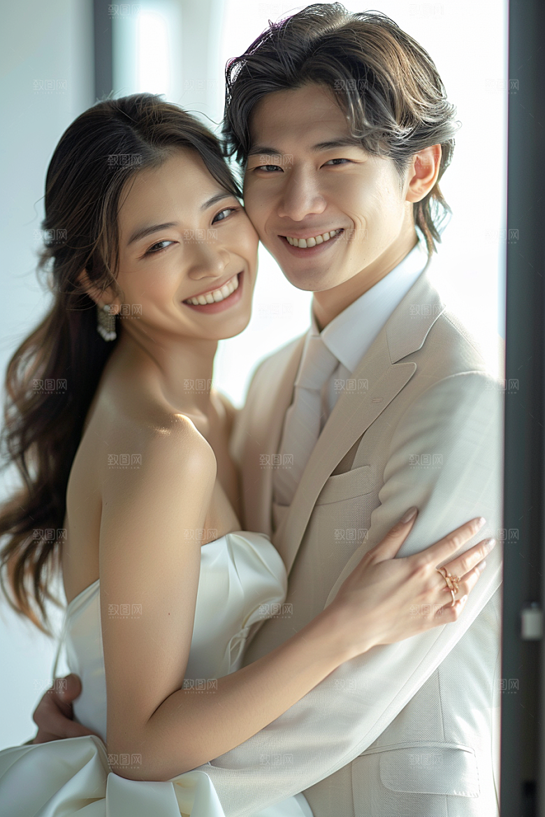 婚纱照幸福情侣摄影图