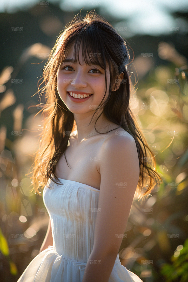 婚纱照氛围写真摄影图