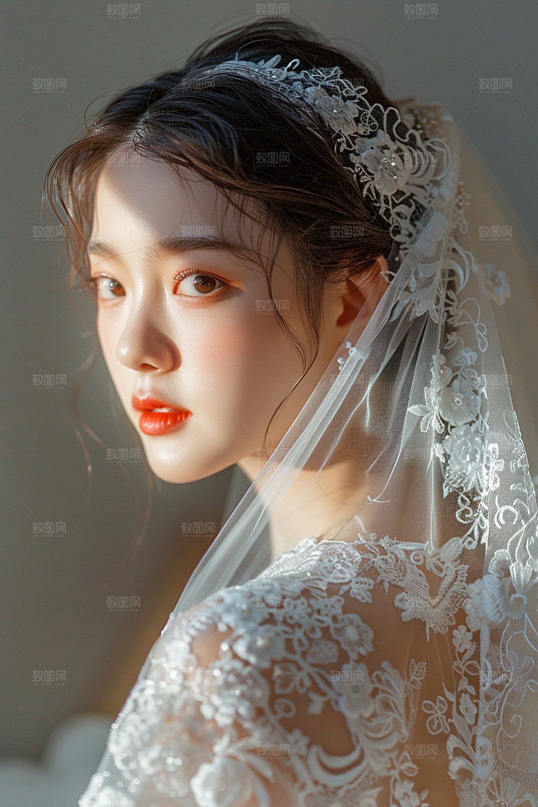婚纱照氛围新婚摄影图