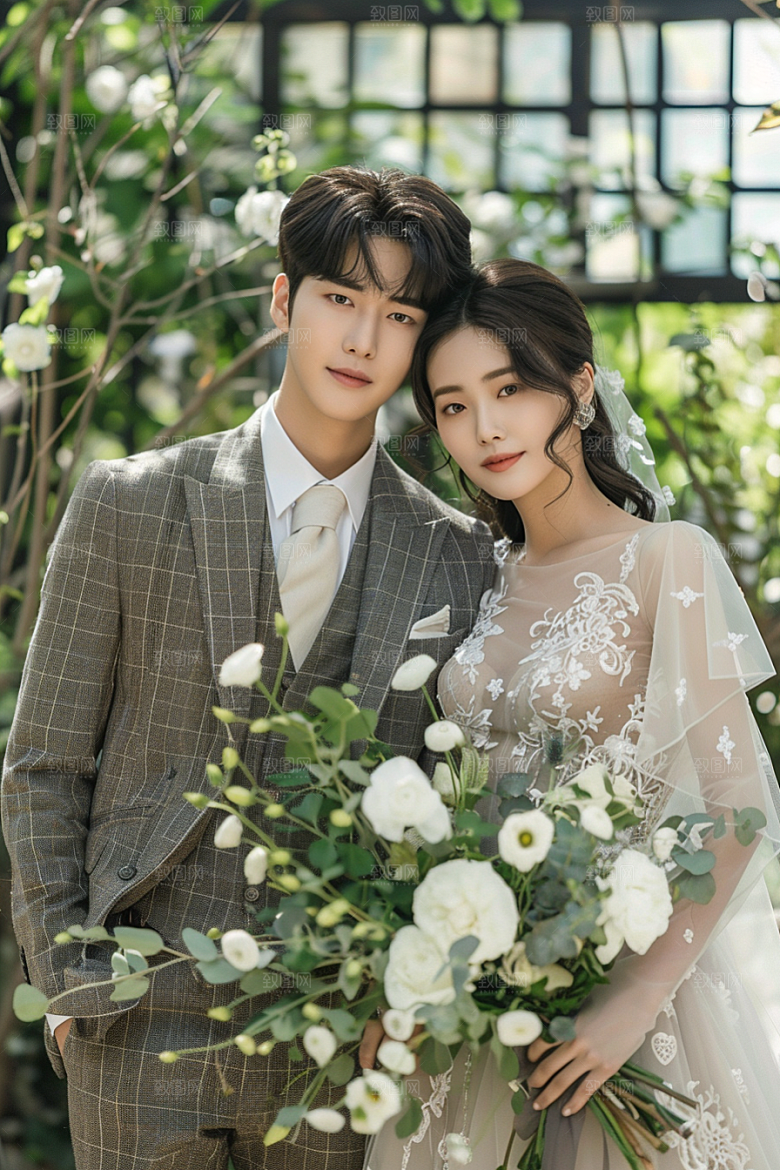 婚纱照新婚幸福摄影图