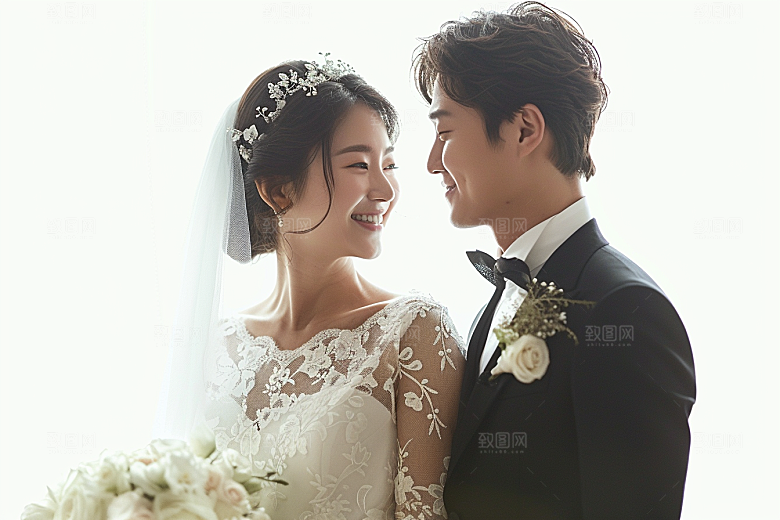 婚纱照幸福新婚摄影图