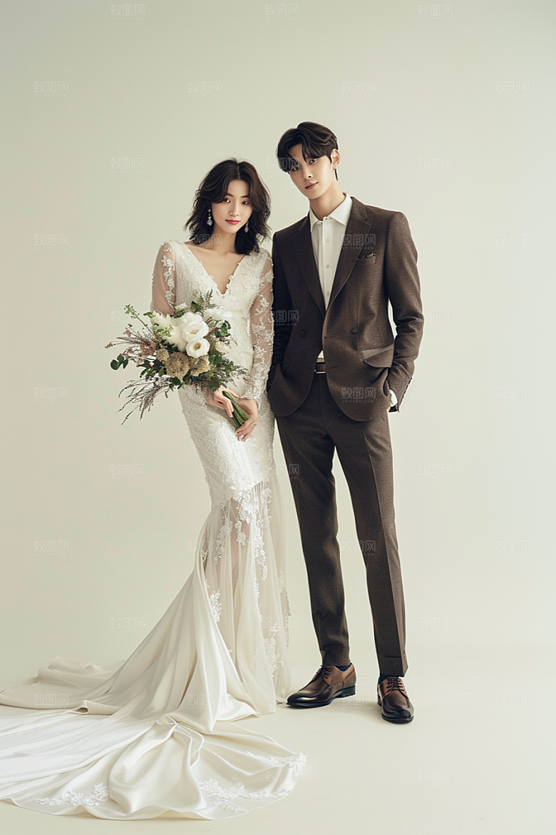 婚纱照唯美写真摄影图