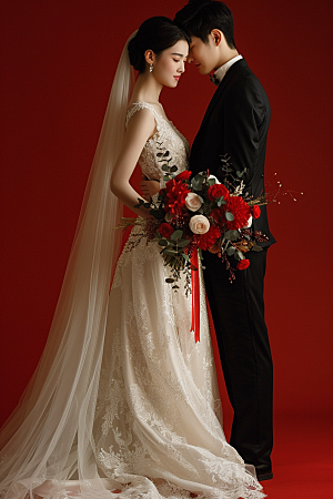 婚纱照浪漫氛围摄影图