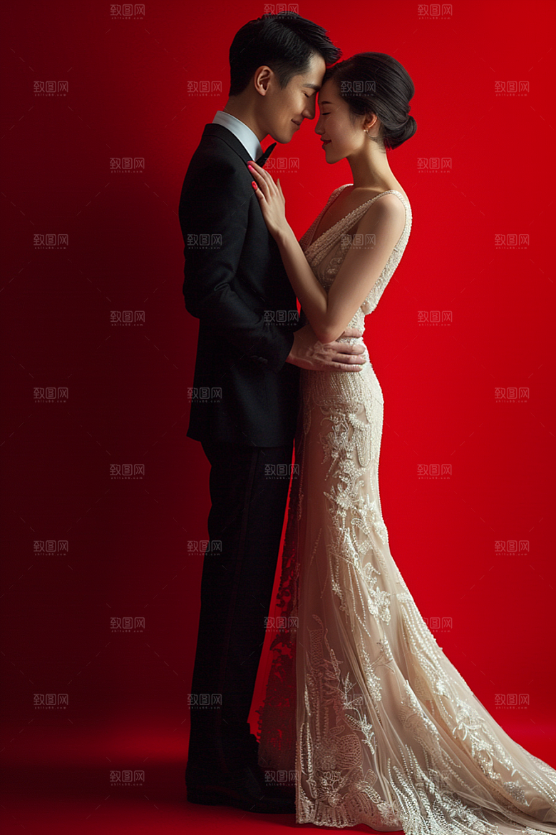 婚纱照夫妻唯美摄影图