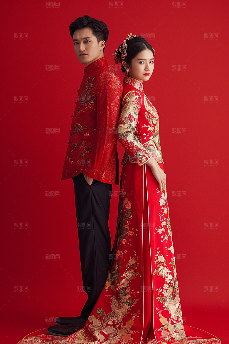 婚纱照新婚氛围摄影图