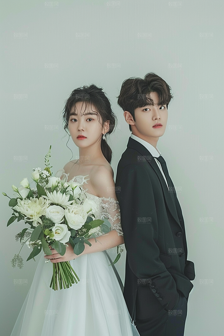 婚纱照高清氛围摄影图