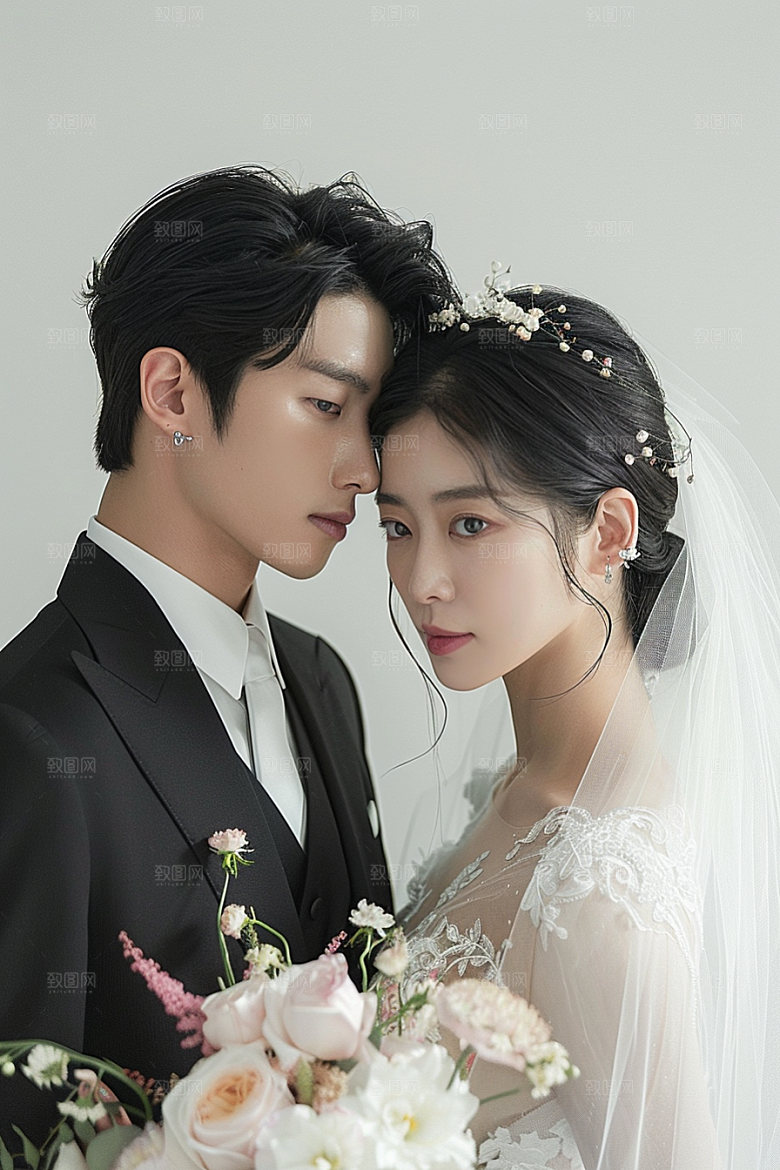 婚纱照唯美高清摄影图