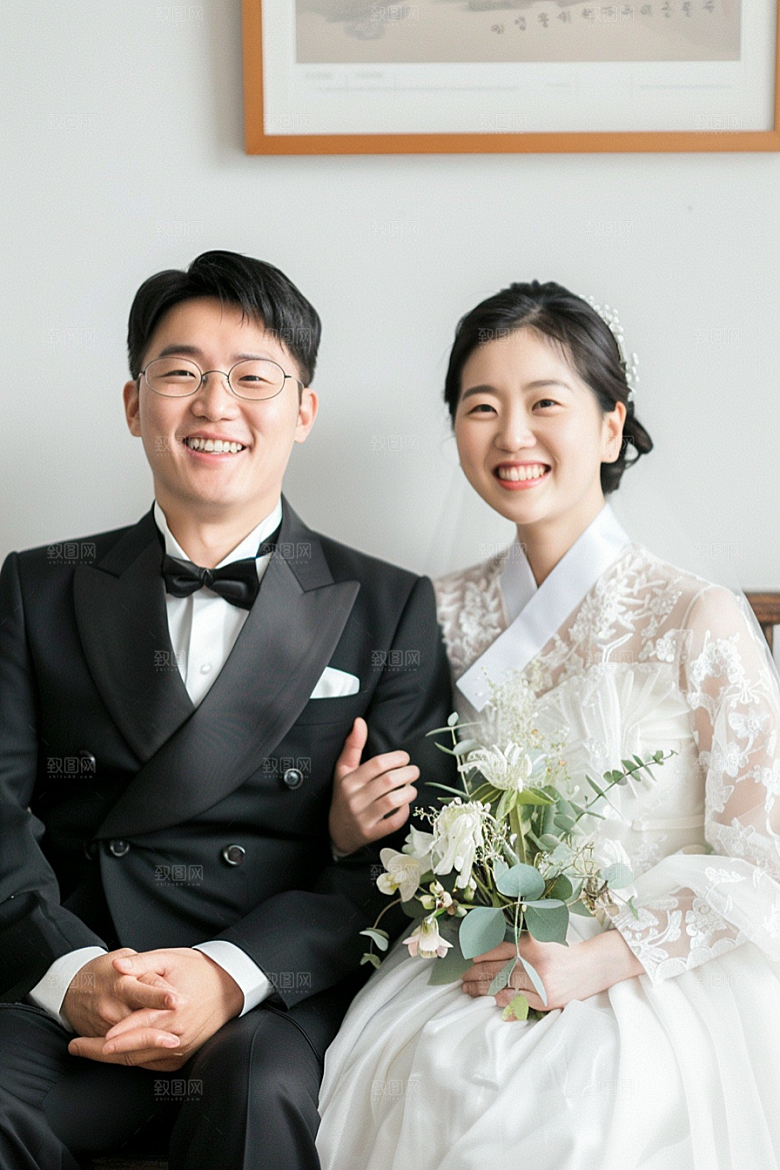 婚纱照新婚幸福摄影图