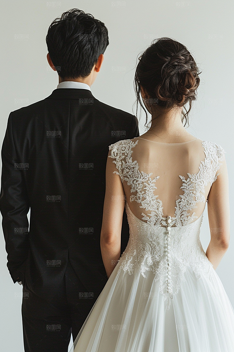 婚纱照情侣夫妻摄影图