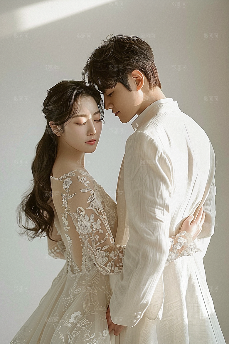 婚纱照夫妻氛围摄影图