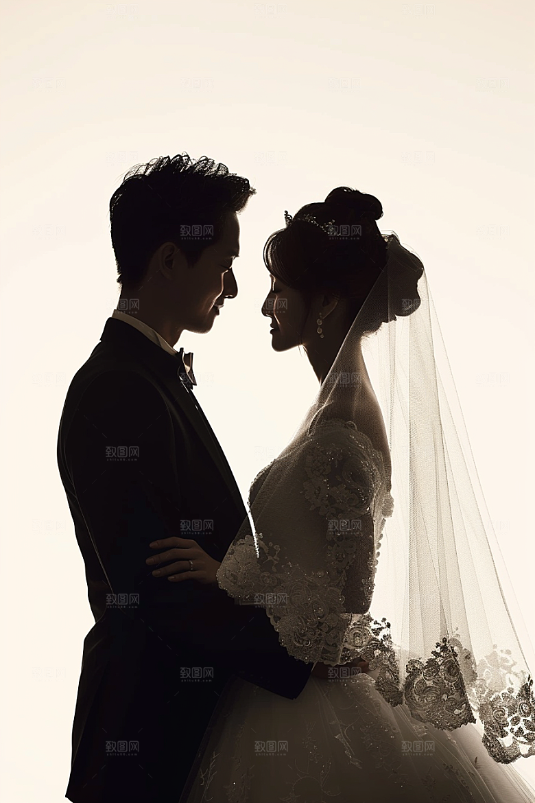 婚纱照幸福高清摄影图