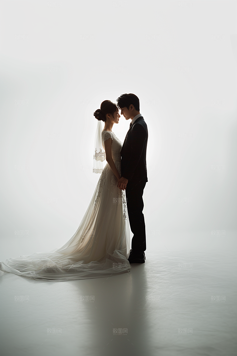 婚纱照新婚夫妻摄影图