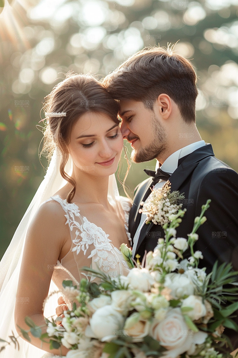 婚纱照氛围写真摄影图