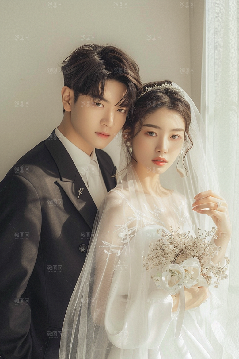 婚纱照写真夫妻摄影图