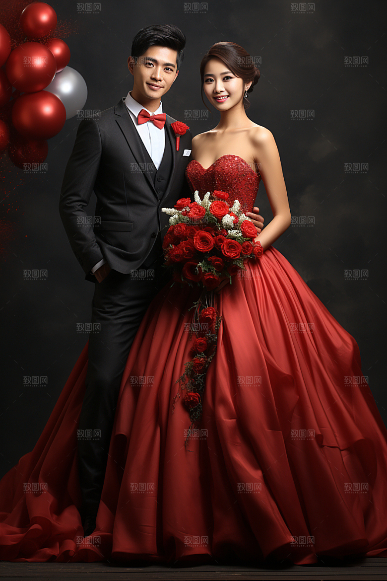 婚纱照幸福高清摄影图
