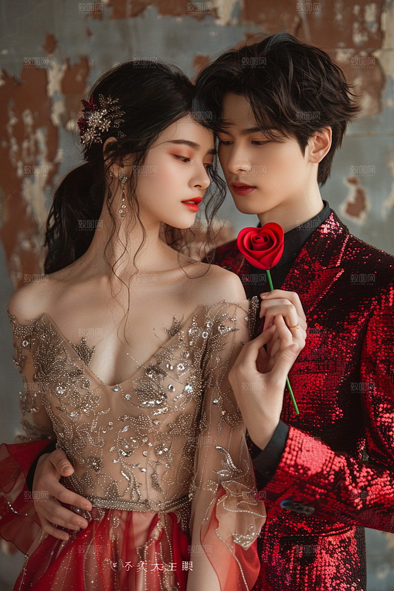 婚纱照情侣高清摄影图