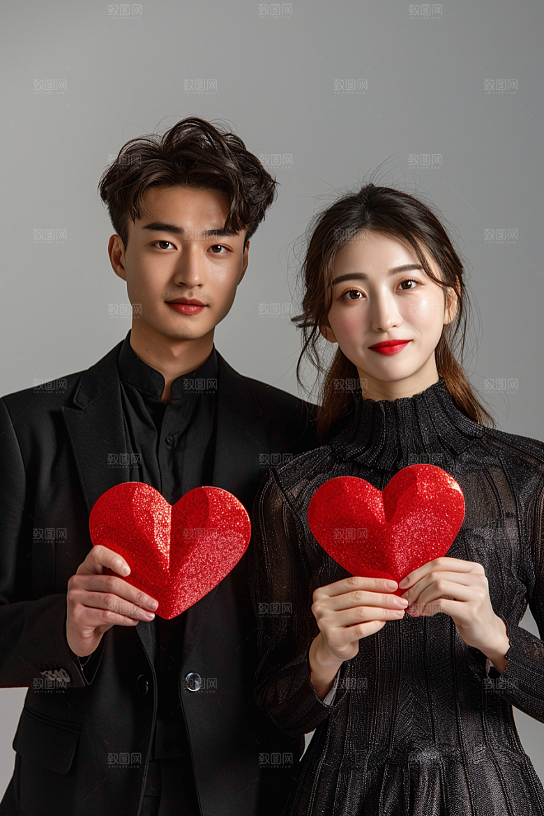 婚纱照夫妻氛围摄影图