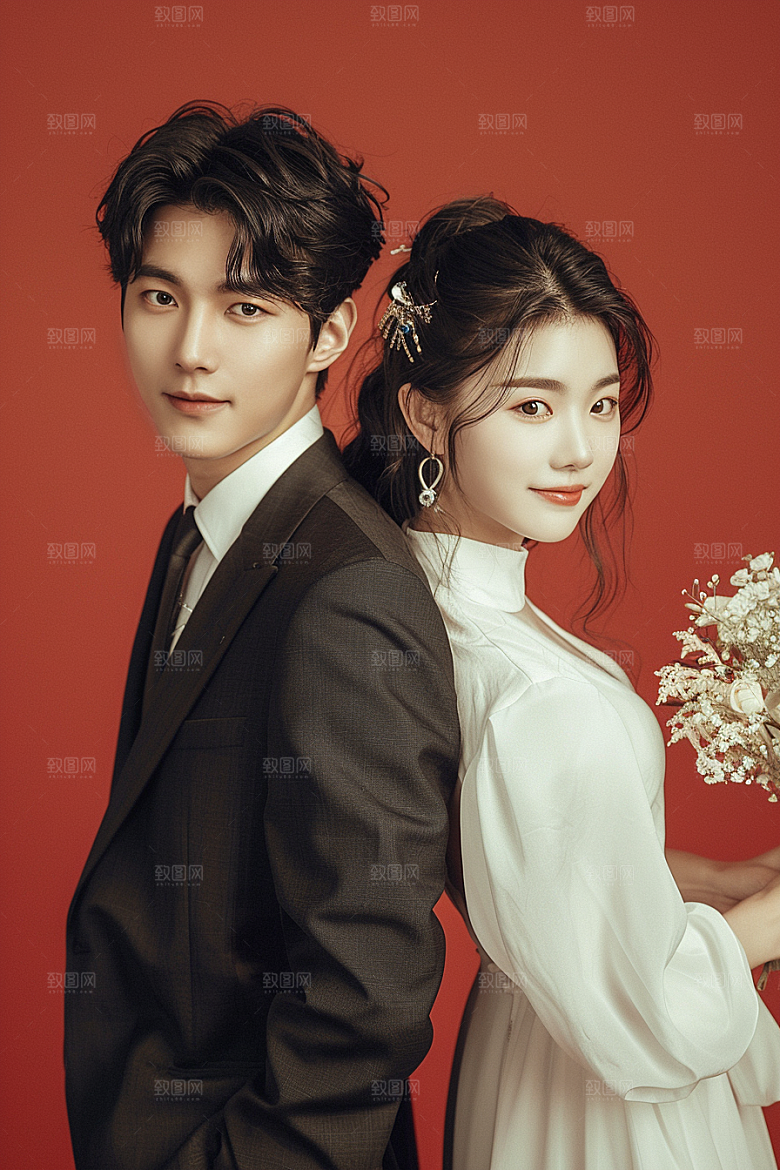 婚纱照唯美高清摄影图