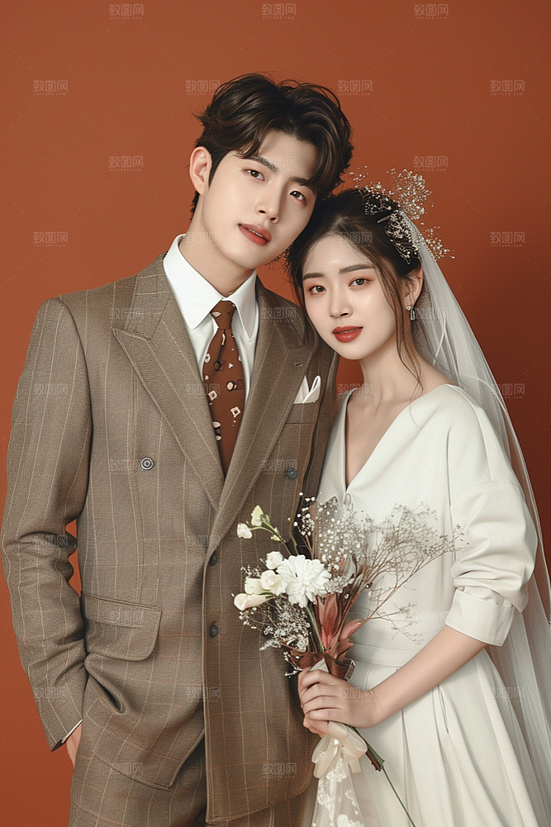 婚纱照浪漫夫妻摄影图