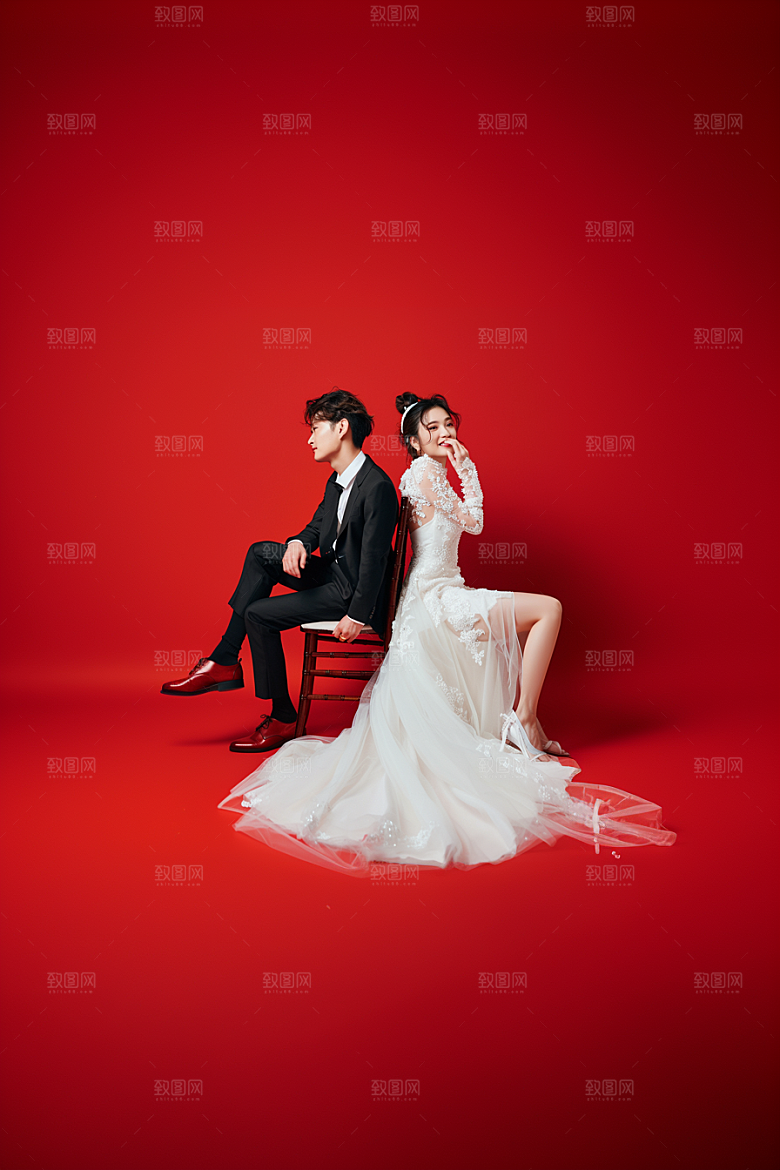 婚纱照浪漫氛围摄影图