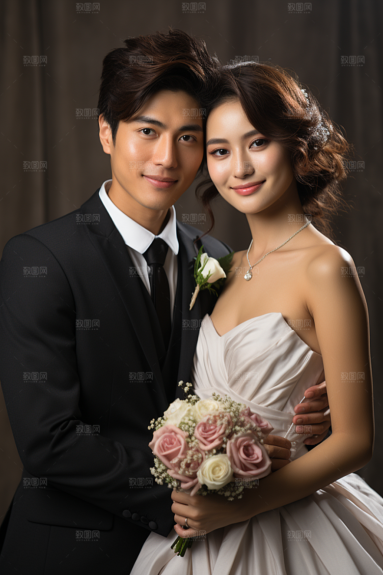 婚纱照浪漫夫妻摄影图