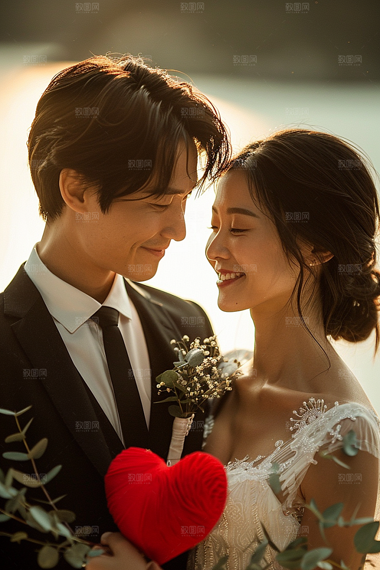 婚纱照写真氛围摄影图
