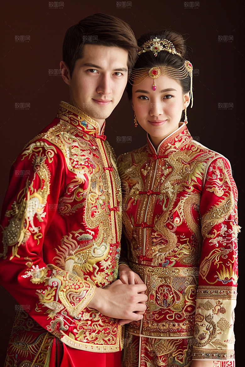 婚纱照幸福新婚摄影图