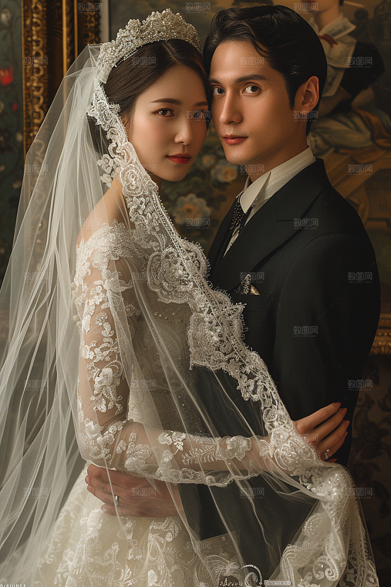 婚纱照浪漫写真摄影图