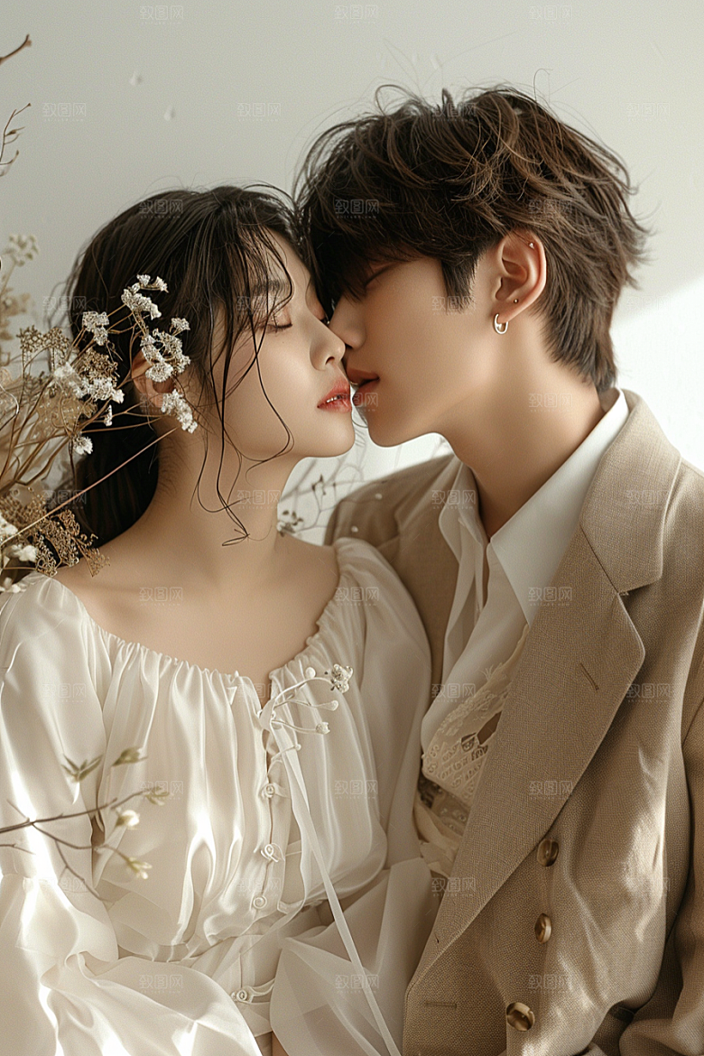 婚纱照夫妻唯美摄影图