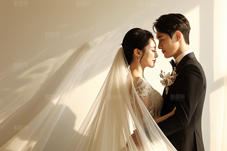 婚纱照浪漫夫妻摄影图