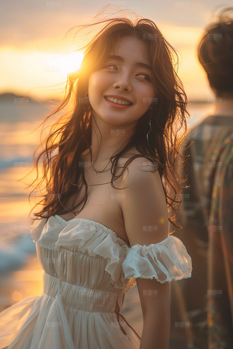 婚纱照氛围写真摄影图