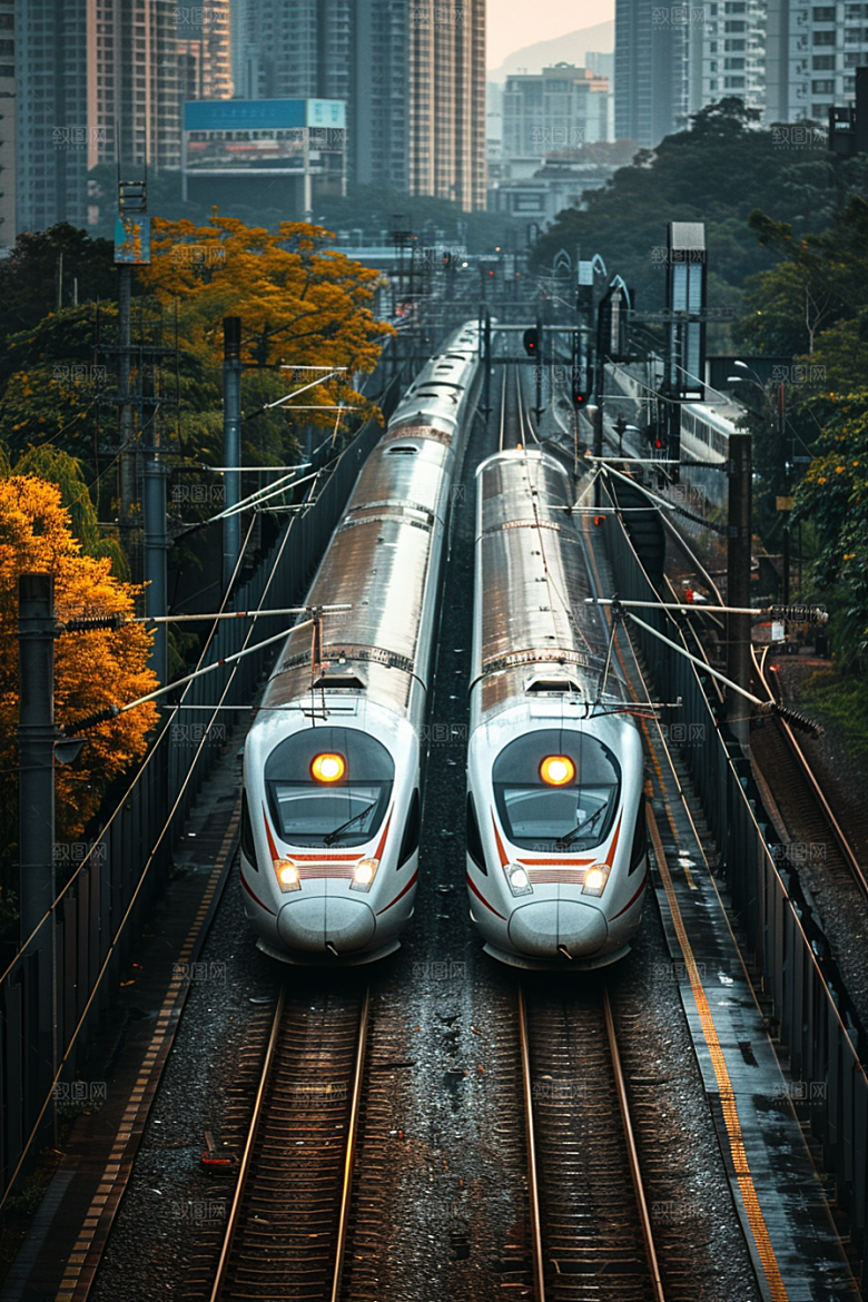 火车轨道交通旅行素材
