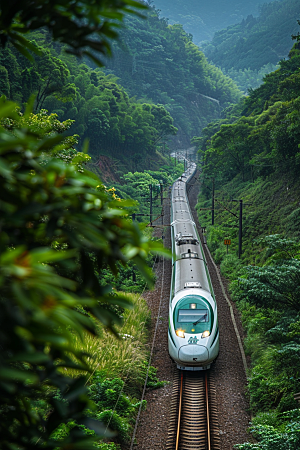 火车旅游轨道交通素材