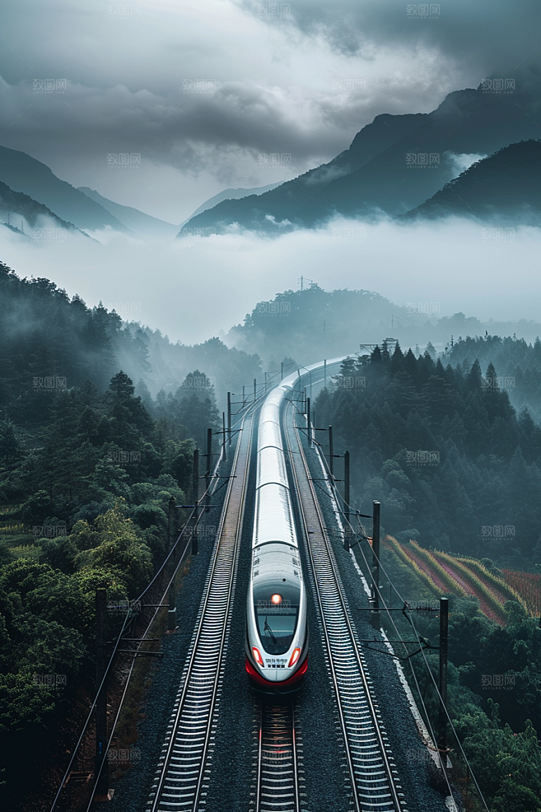 火车行驶旅游素材