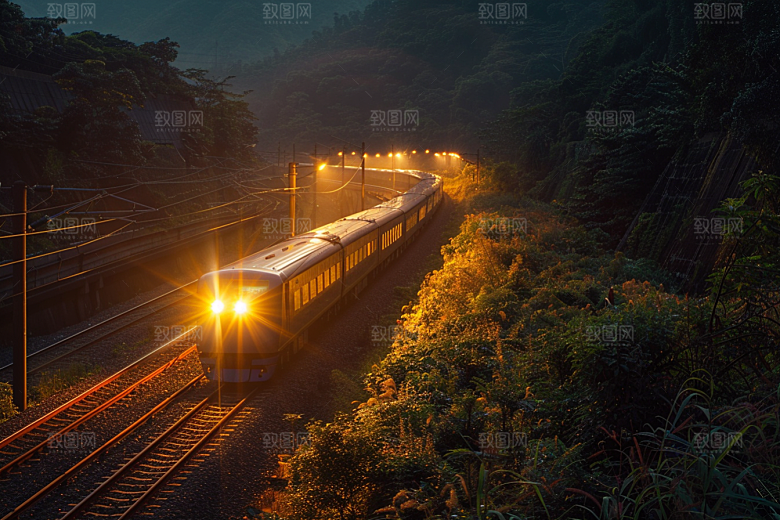 火车铁轨旅游素材