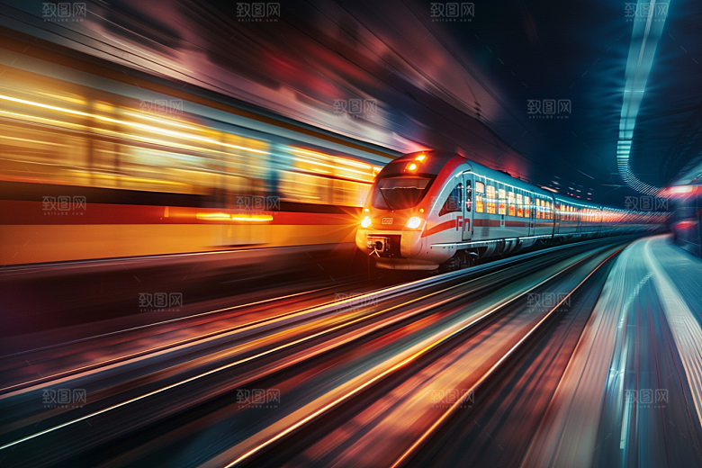 火车旅游穿梭素材