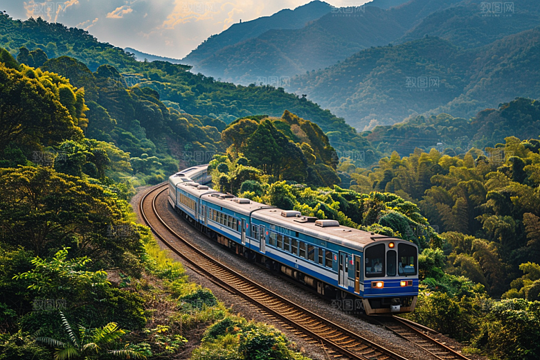 火车旅游户外素材