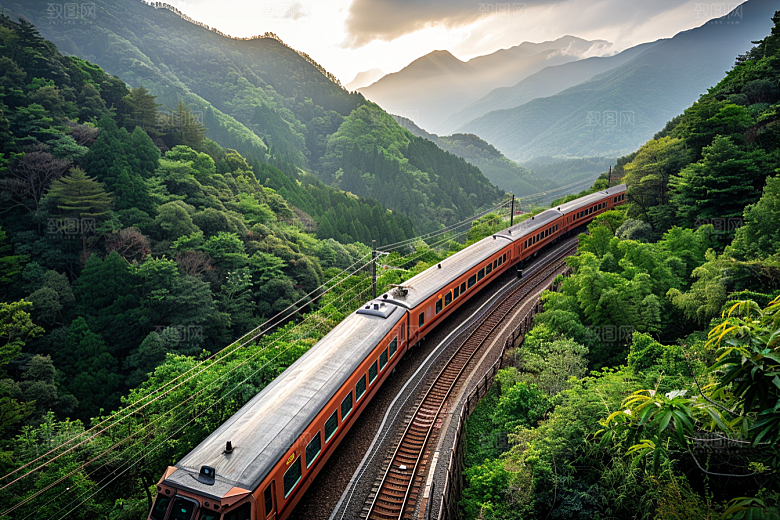 火车铁路旅游素材