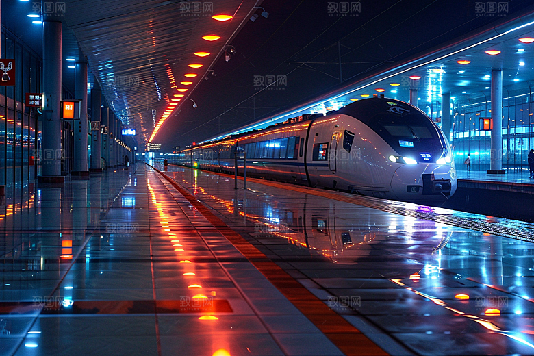 火车铁路穿梭素材