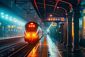 火车旅游轨道交通素材