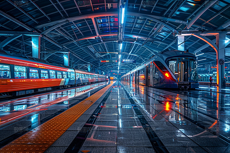火车穿梭旅行素材
