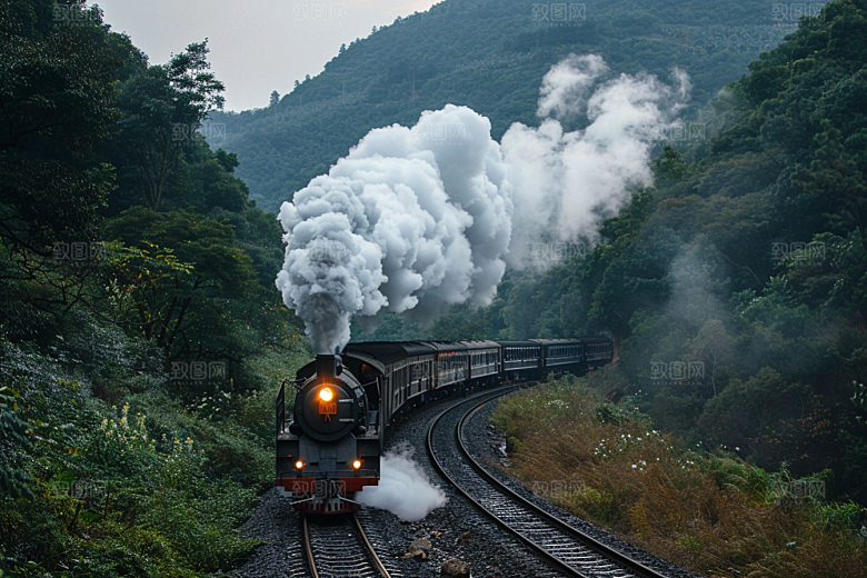 火车轨道交通旅游素材