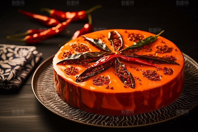 火锅底料牛油火锅美食摄影图