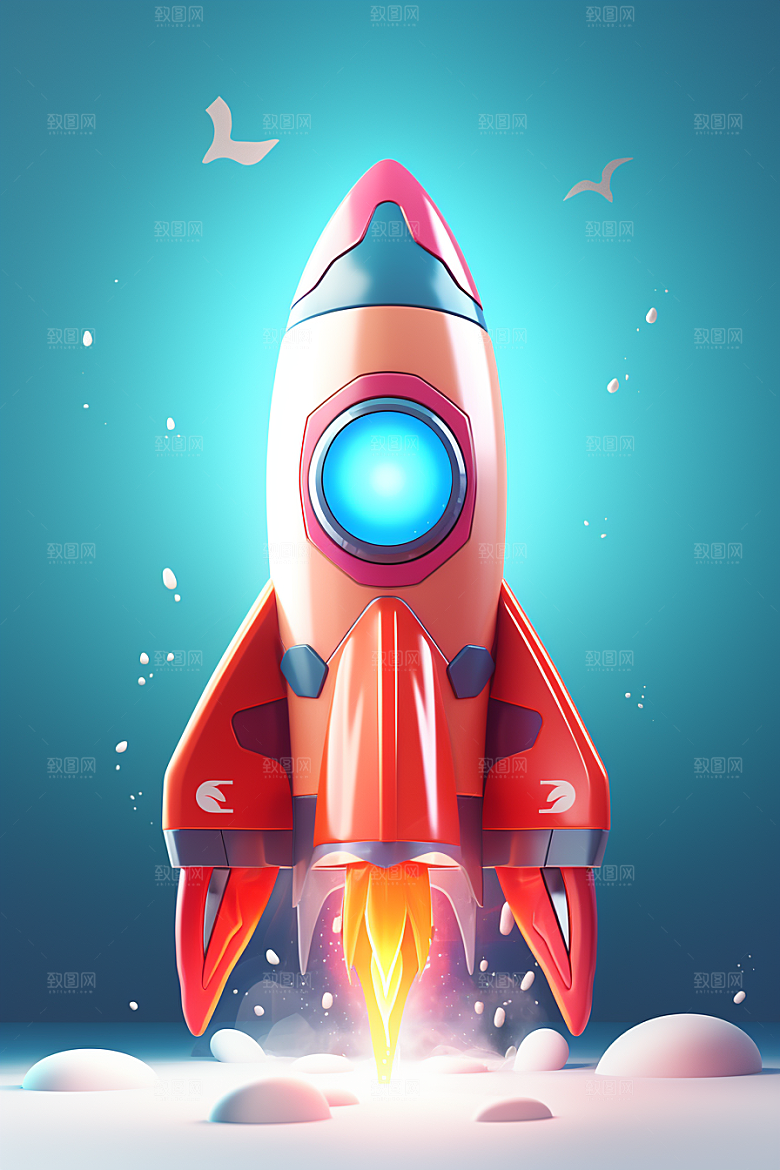 火箭发射星空航天素材