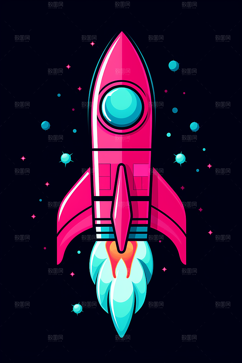火箭发射星空航天素材
