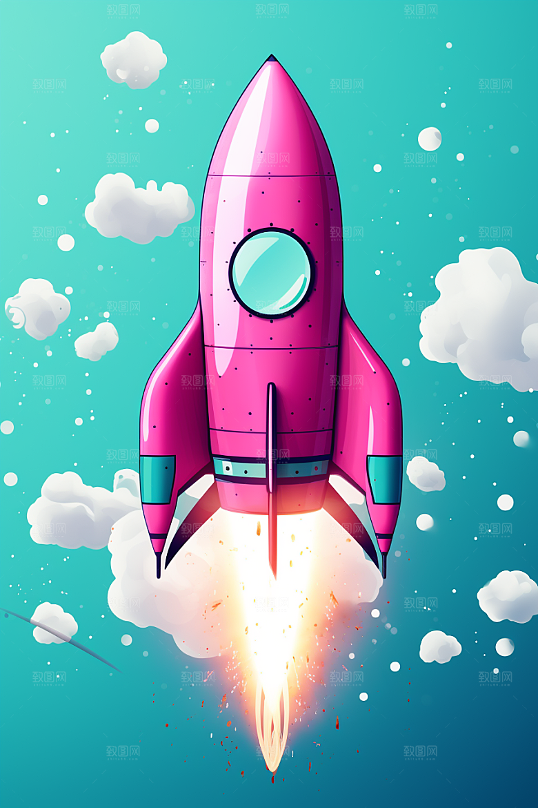 火箭发射星空航天素材