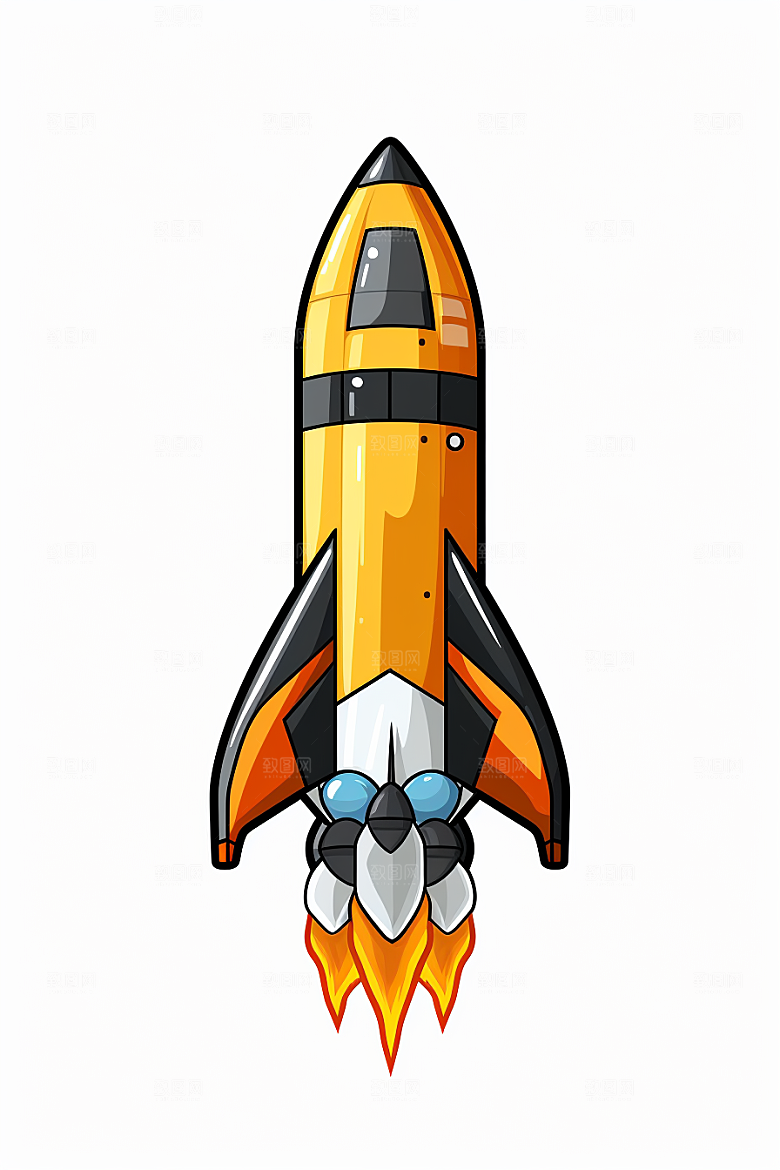 火箭发射太空星空素材