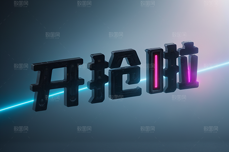 火热开抢赛博朋克抢购艺术字