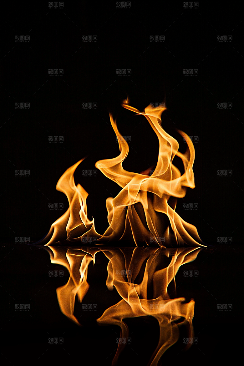 熊熊火焰火光特写素材