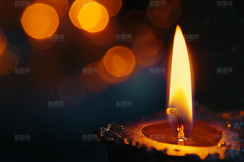 熊熊火焰燃烧特写素材
